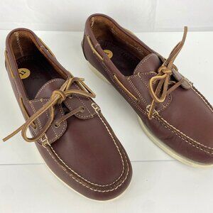 Bass Boat Shoes 11 M Leather Loafers Flats Sailing Shoes LKNU Slip On